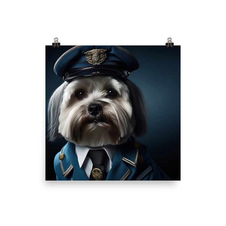 Lhasa Apso Cabin Crew Photo paper poster - PosterfyAI.com