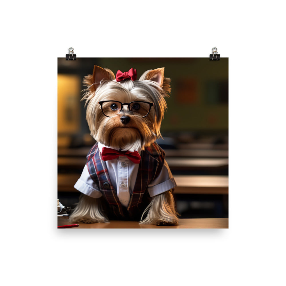 Yorkshire Terrier Student Photo paper poster - PosterfyAI.com