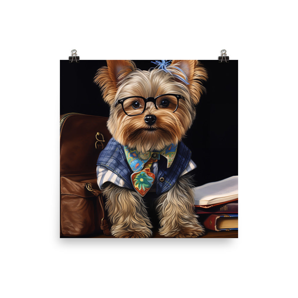 Yorkshire Terrier Student Photo paper poster - PosterfyAI.com