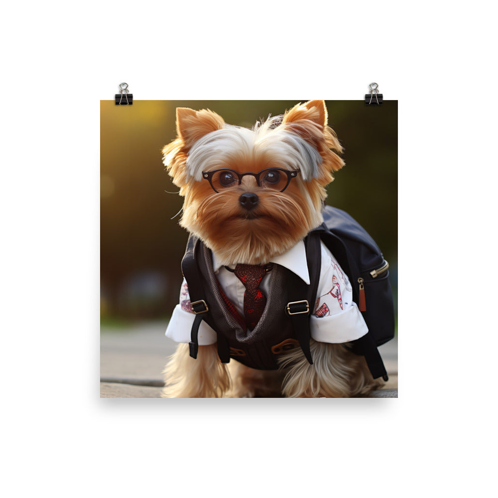 Yorkshire Terrier Student Photo paper poster - PosterfyAI.com
