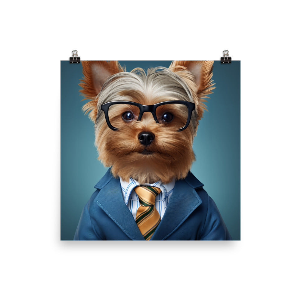 Yorkshire Terrier Sales Consultant Photo paper poster - PosterfyAI.com