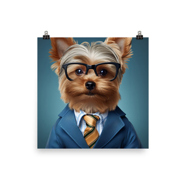 Yorkshire Terrier Sales Consultant Photo paper poster - PosterfyAI.com
