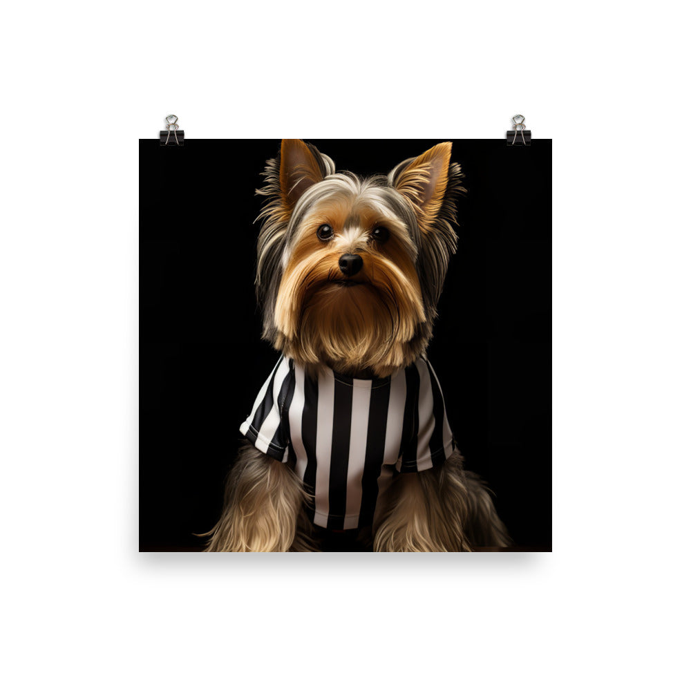 Yorkshire Terrier Referee Photo paper poster - PosterfyAI.com