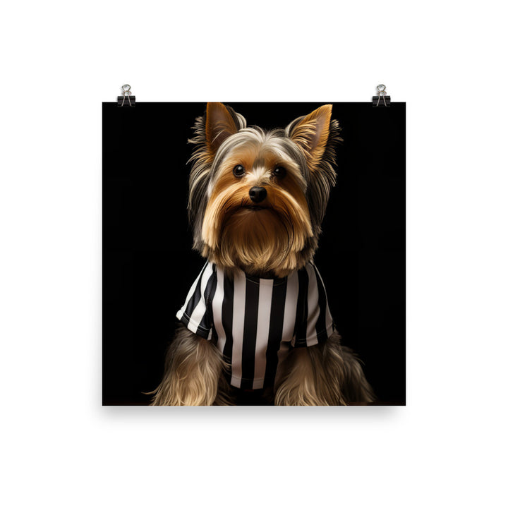 Yorkshire Terrier Referee Photo paper poster - PosterfyAI.com