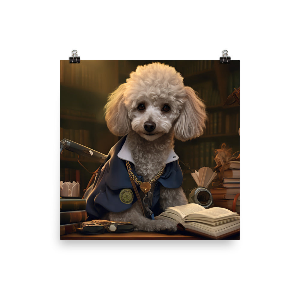 Poodle Student Photo paper poster - PosterfyAI.com