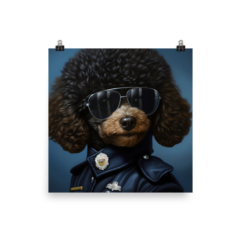 Poodle Security Officer Photo paper poster - PosterfyAI.com
