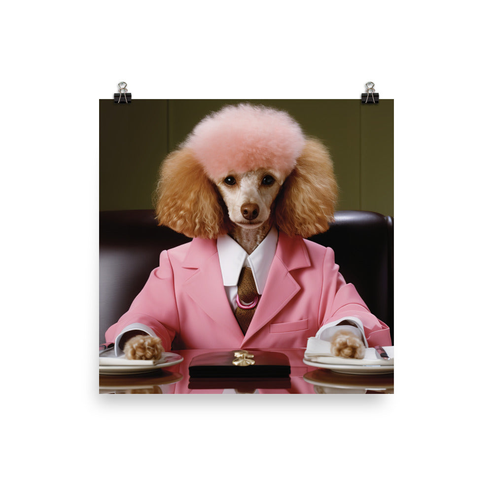 Poodle Sales Consultant Photo paper poster - PosterfyAI.com
