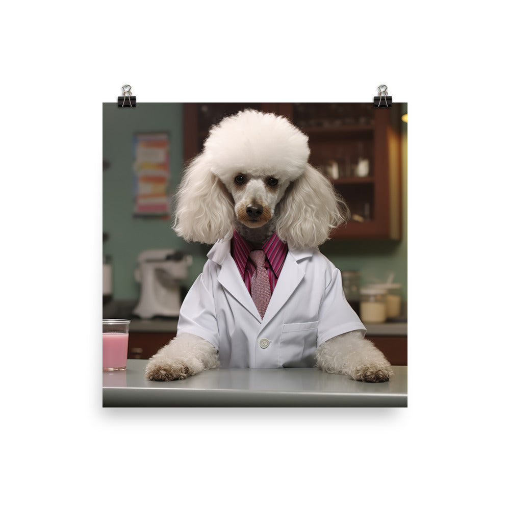Poodle Pharmacist Photo paper poster - PosterfyAI.com
