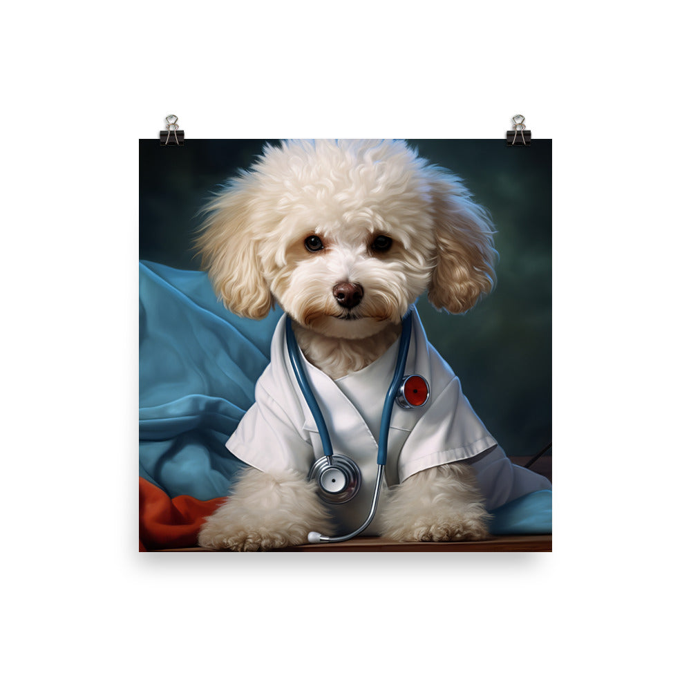 Poodle Nurse Photo paper poster - PosterfyAI.com