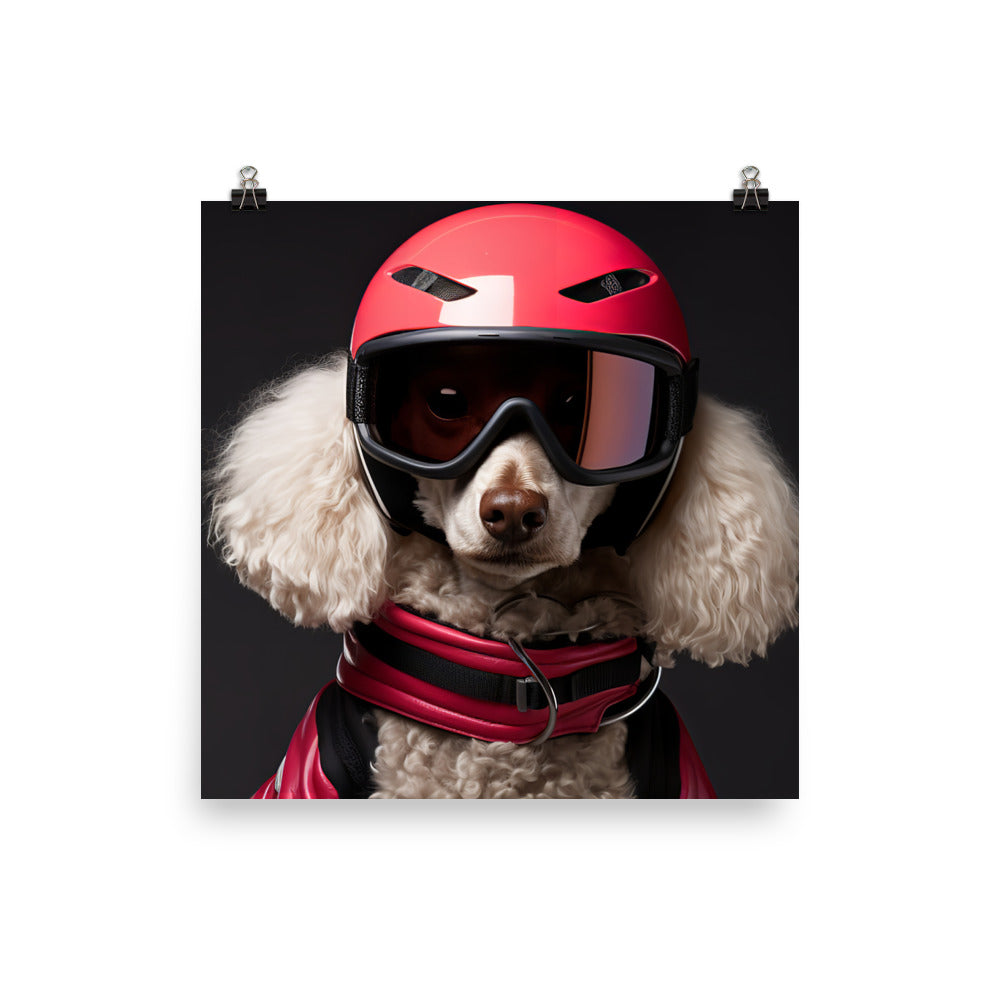 Poodle Motorsport Athlete Photo paper poster - PosterfyAI.com