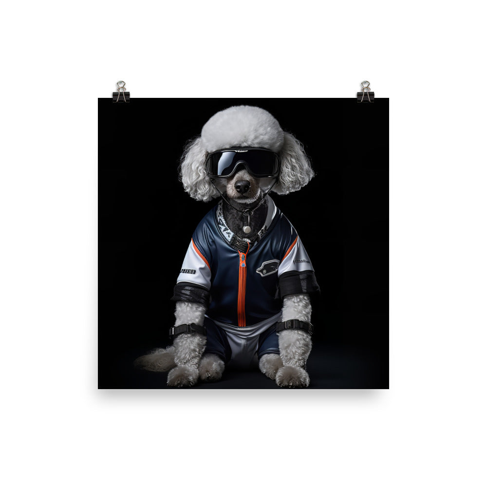 Poodle Motorsport Athlete Photo paper poster - PosterfyAI.com