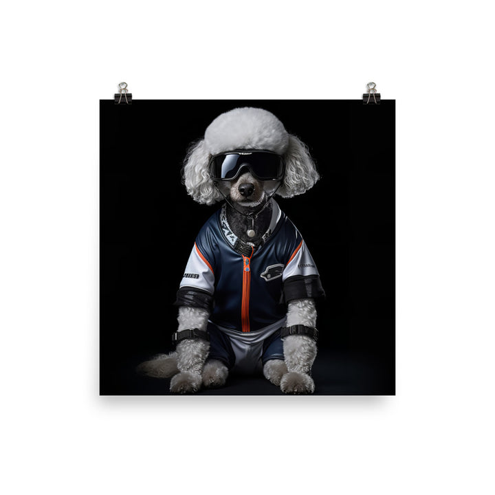 Poodle Motorsport Athlete Photo paper poster - PosterfyAI.com