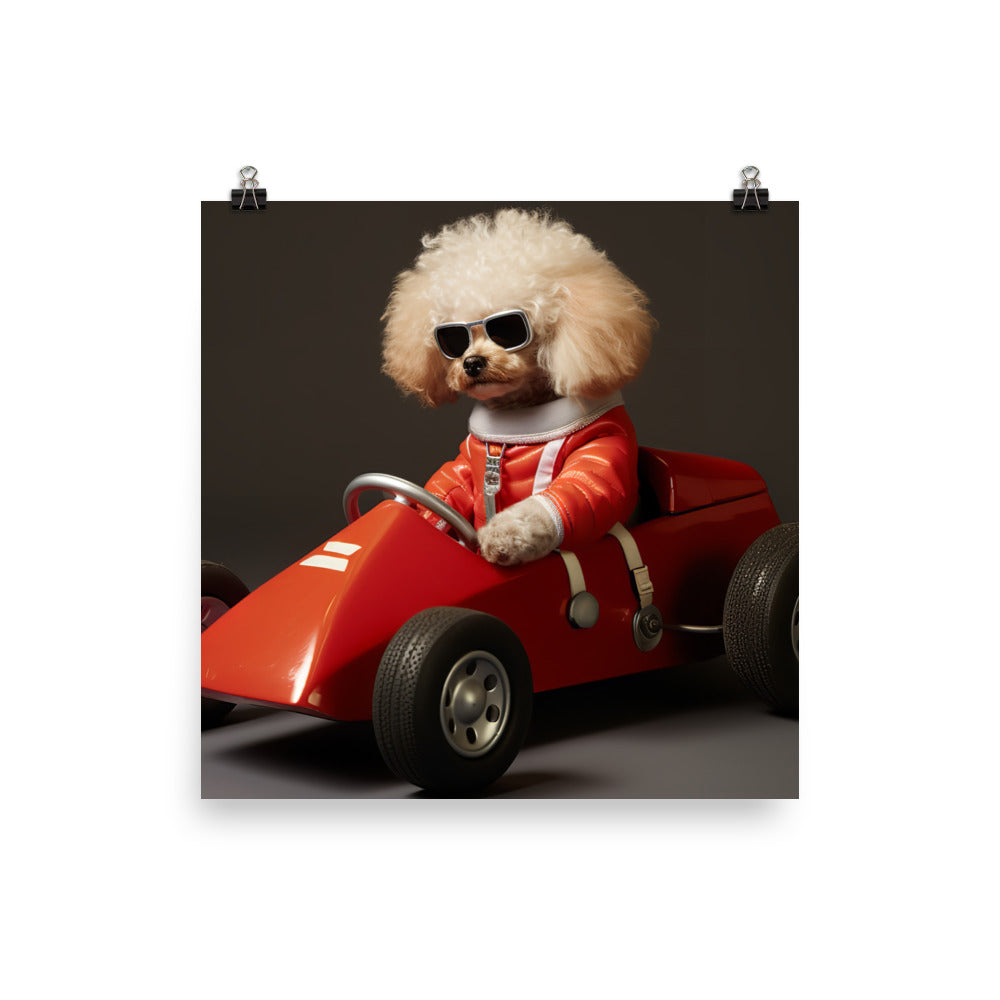 Poodle Motorsport Athlete Photo paper poster - PosterfyAI.com