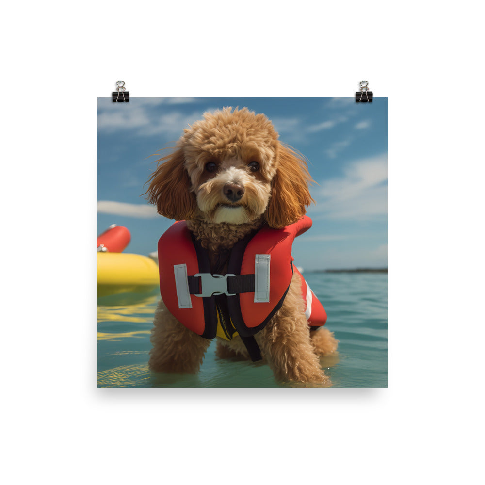 Poodle Lifeguard Photo paper poster - PosterfyAI.com