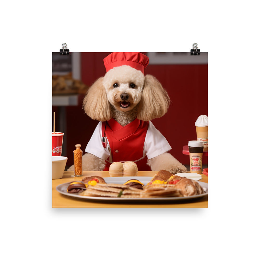 Poodle Fast Food Crew Photo paper poster - PosterfyAI.com