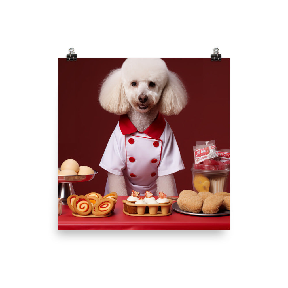 Poodle Fast Food Crew Photo paper poster - PosterfyAI.com