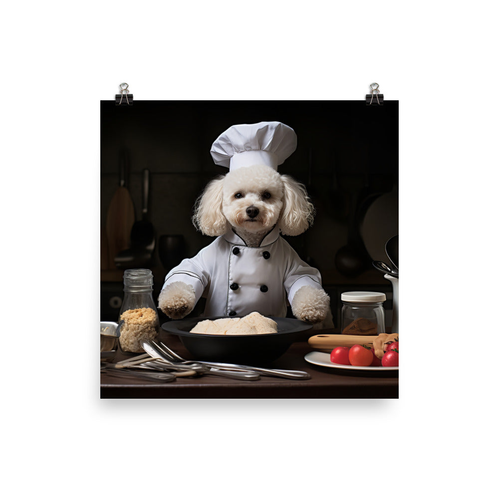 Poodle Chef Photo paper poster - PosterfyAI.com