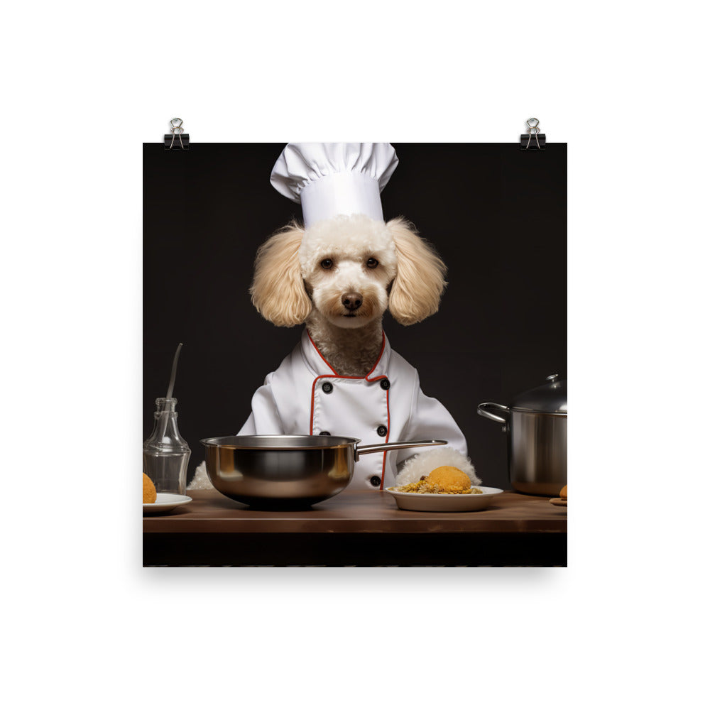 Poodle Chef Photo paper poster - PosterfyAI.com