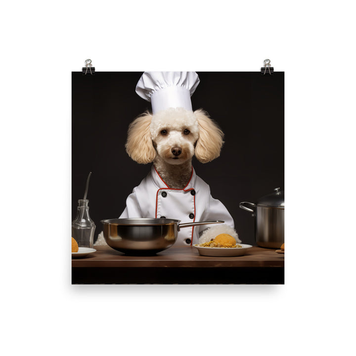 Poodle Chef Photo paper poster - PosterfyAI.com