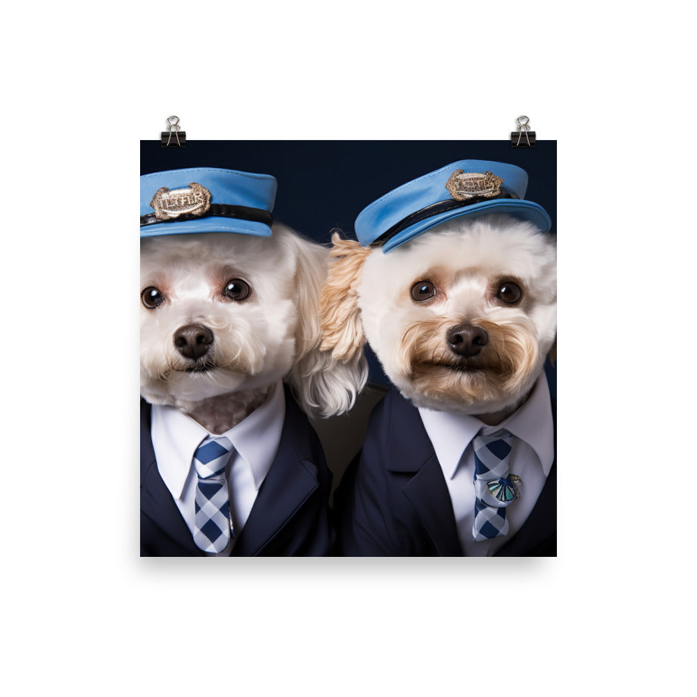 Poodle Cabin Crew Photo paper poster - PosterfyAI.com