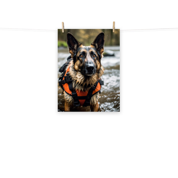 German Shepherd Photo paper poster - PosterfyAI.com
