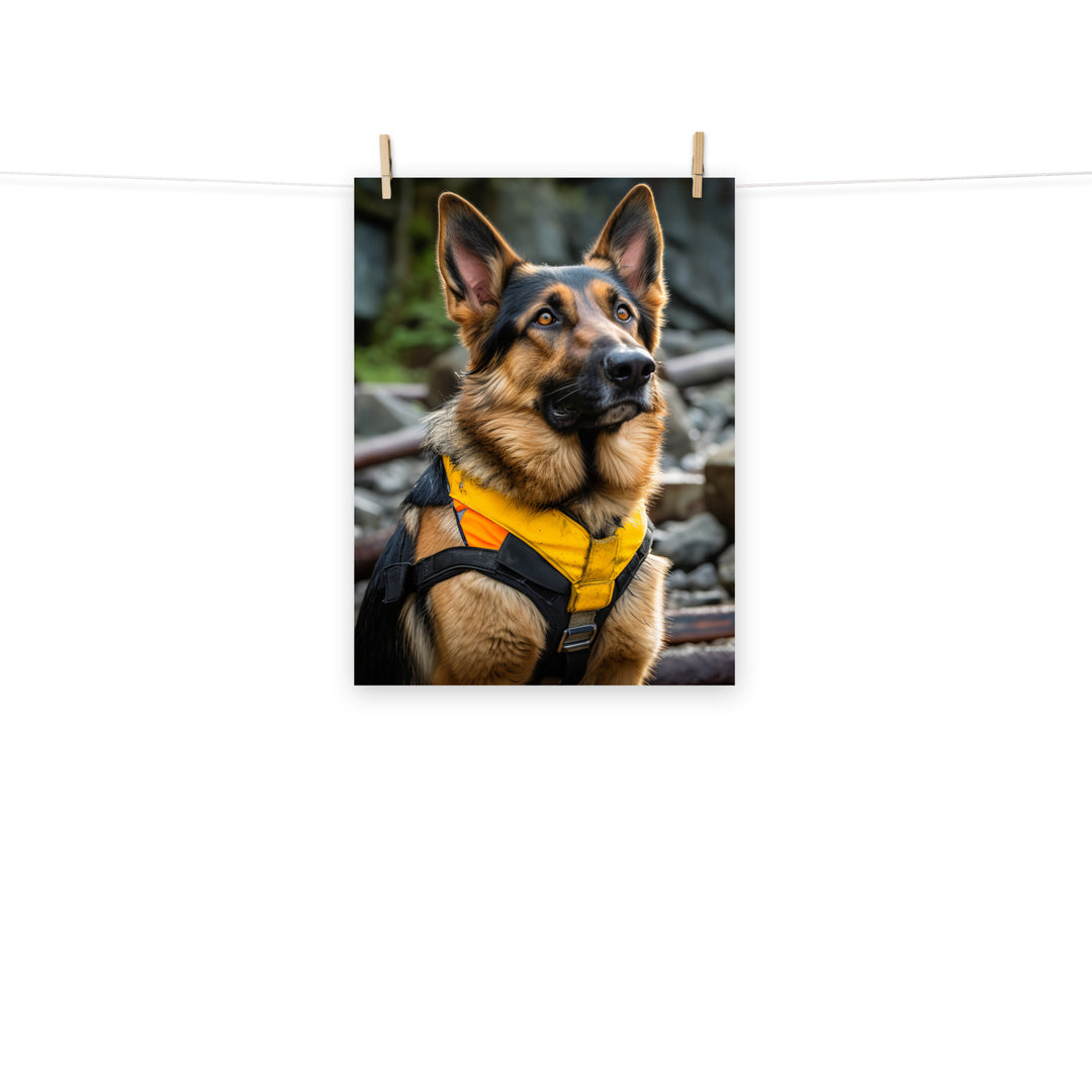 German Shepherd Photo paper poster - PosterfyAI.com