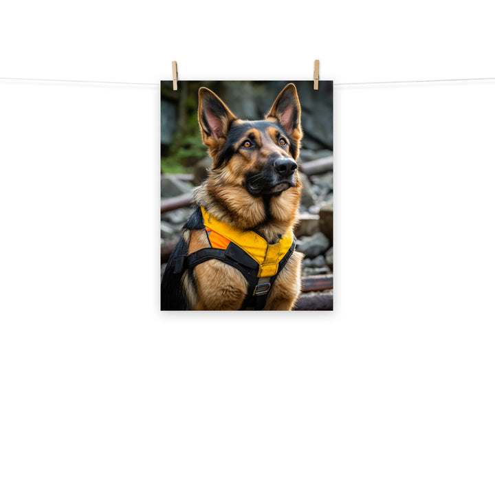 German Shepherd Photo paper poster - PosterfyAI.com