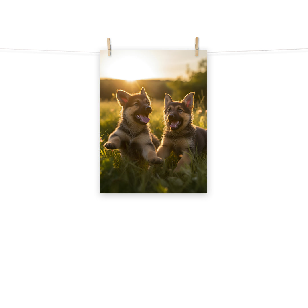 German Shepherd Photo paper poster - PosterfyAI.com