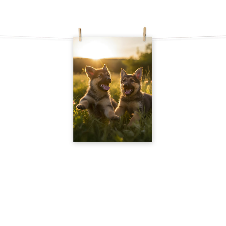 German Shepherd Photo paper poster - PosterfyAI.com