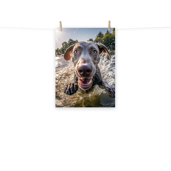 Weimaraner Photo paper poster - PosterfyAI.com