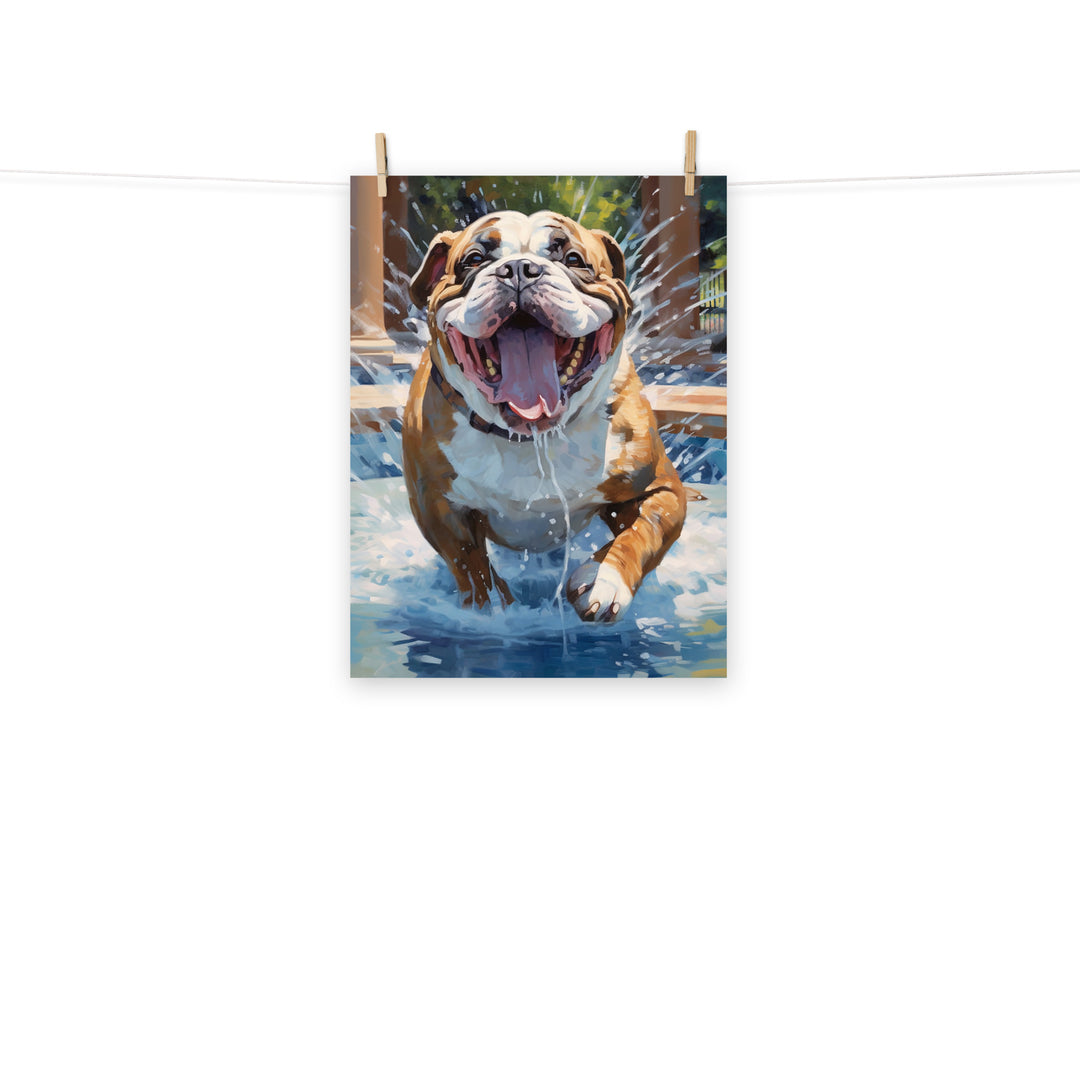 Bulldog Photo paper poster - PosterfyAI.com