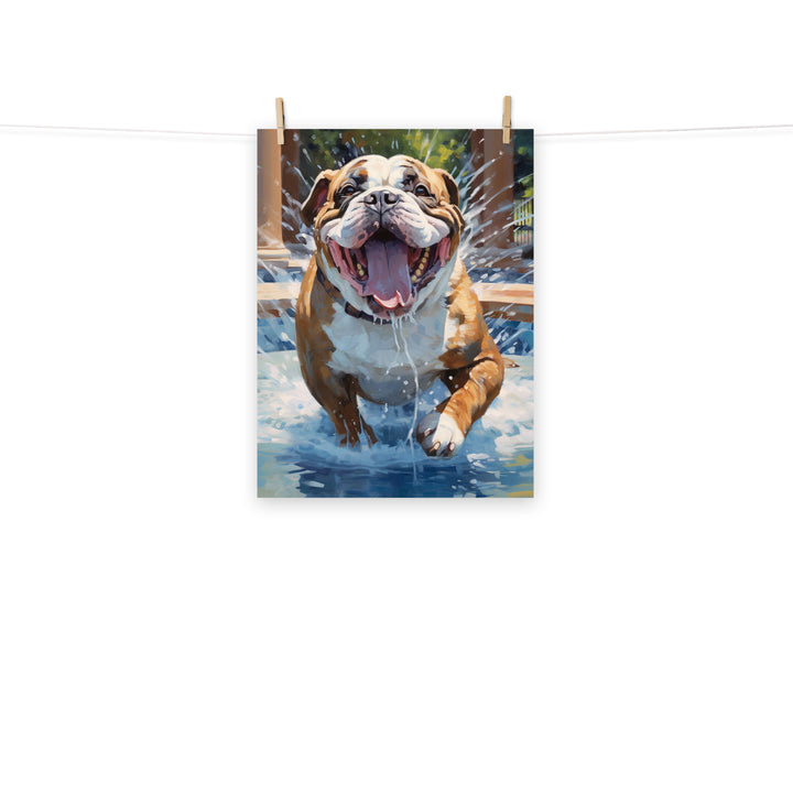 Bulldog Photo paper poster - PosterfyAI.com