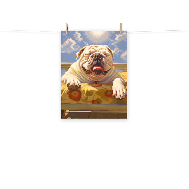 Bulldog Photo paper poster - PosterfyAI.com