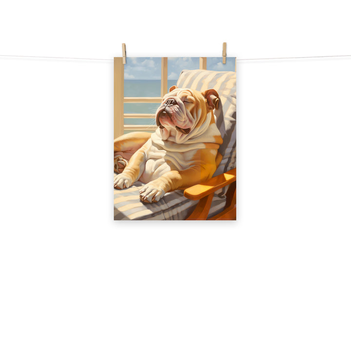 Bulldog Photo paper poster - PosterfyAI.com