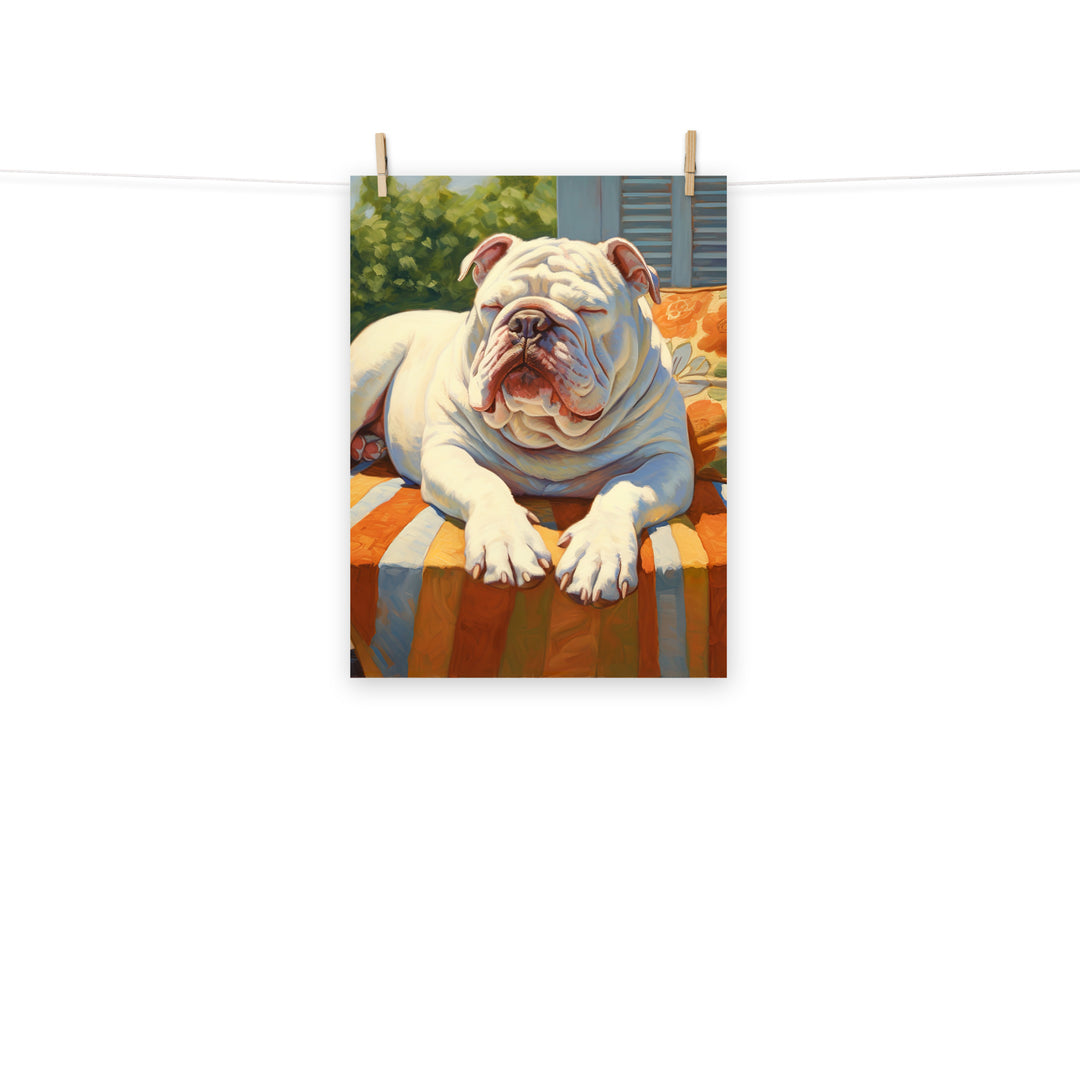 Bulldog Photo paper poster - PosterfyAI.com