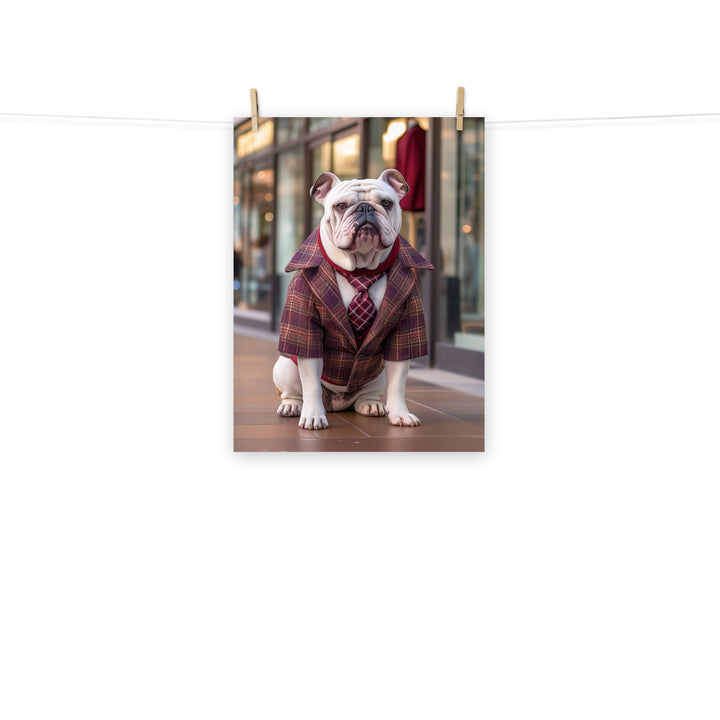 Bulldog Photo paper poster - PosterfyAI.com