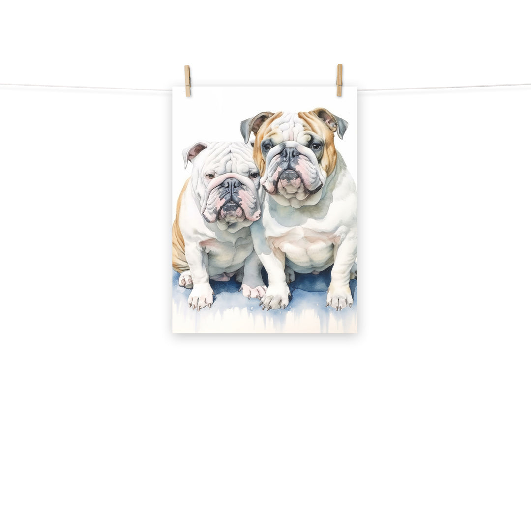 Bulldog Photo paper poster - PosterfyAI.com