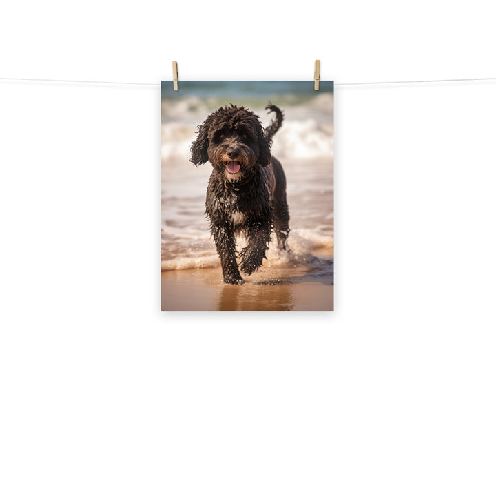 Portuguese Water Dog Photo paper poster - PosterfyAI.com