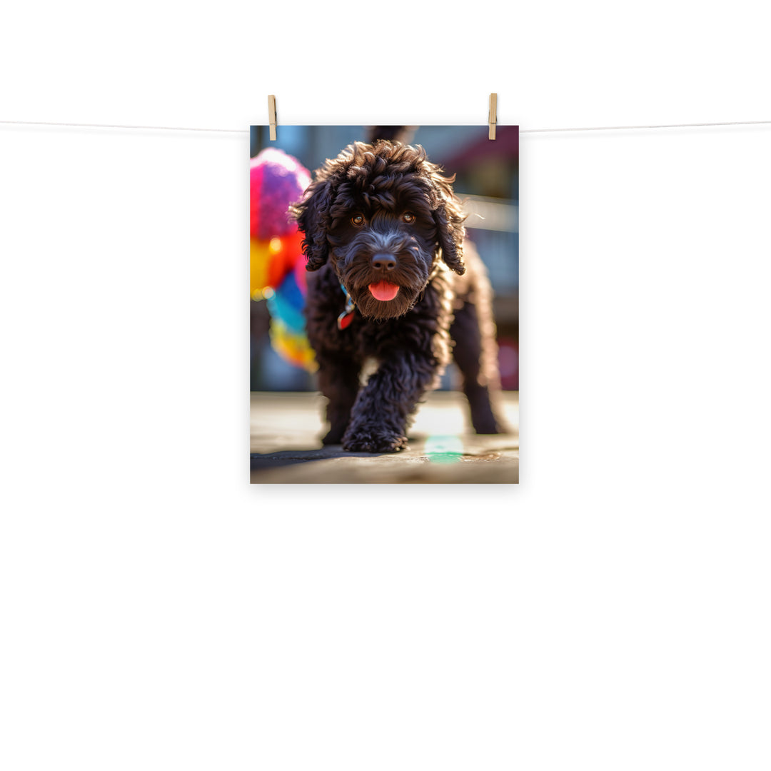 Portuguese Water Dog Photo paper poster - PosterfyAI.com