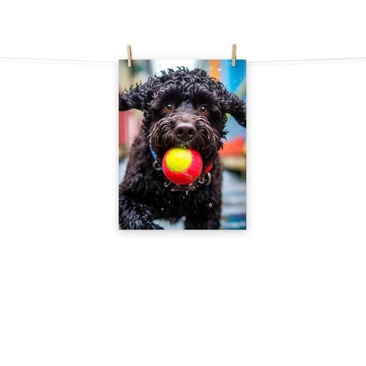 Portuguese Water Dog Photo paper poster - PosterfyAI.com