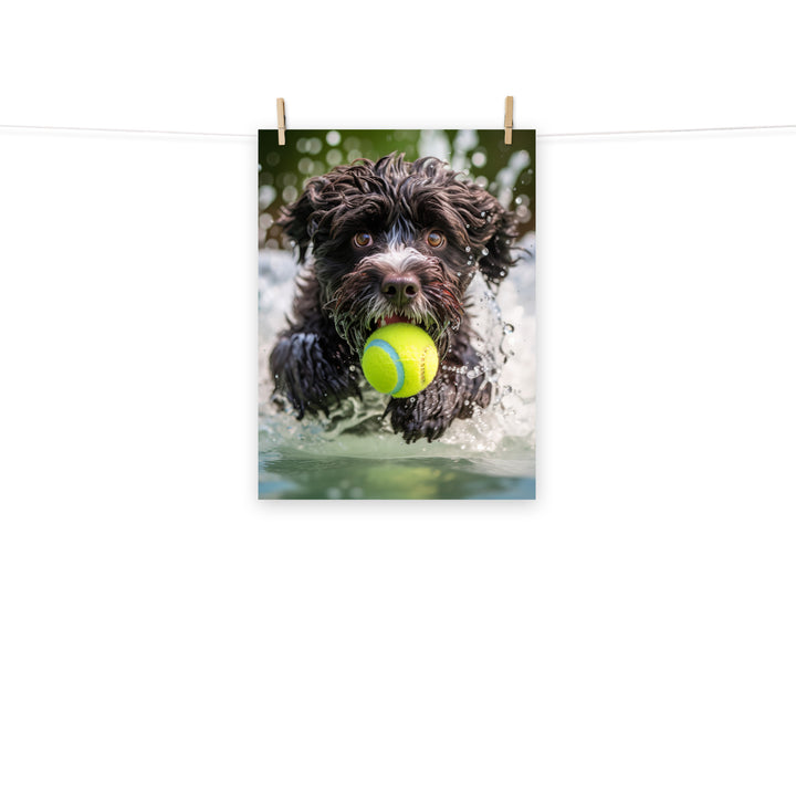 Portuguese Water Dog Photo paper poster - PosterfyAI.com