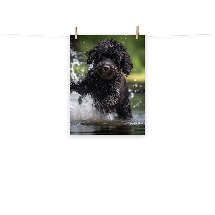 Portuguese Water Dog Photo paper poster - PosterfyAI.com