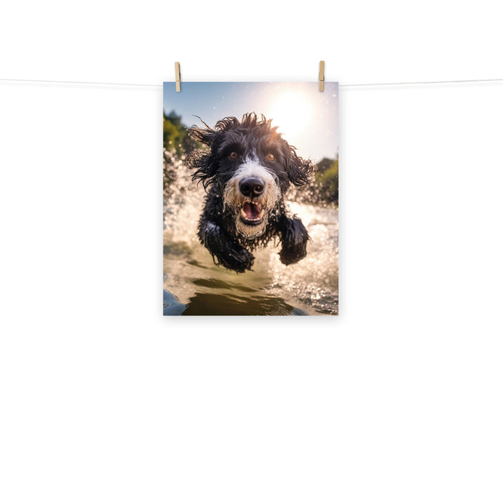 Portuguese Water Dog Photo paper poster - PosterfyAI.com