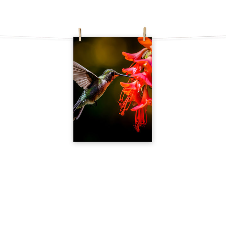 Hummingbird Photo paper poster - PosterfyAI.com