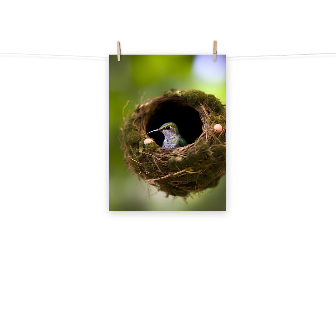 Hummingbird Photo paper poster - PosterfyAI.com
