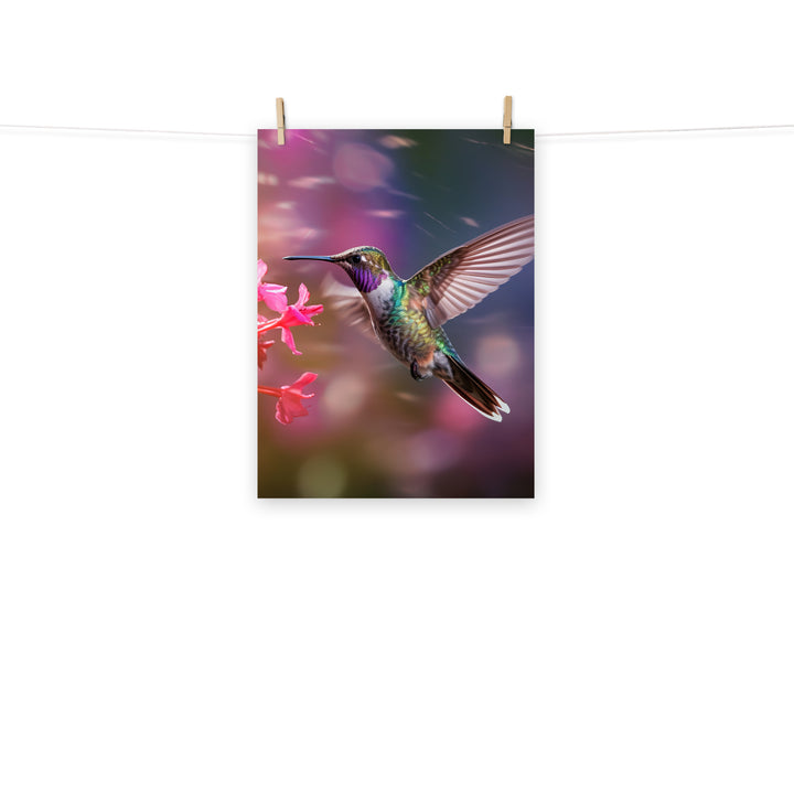 Hummingbird Photo paper poster - PosterfyAI.com