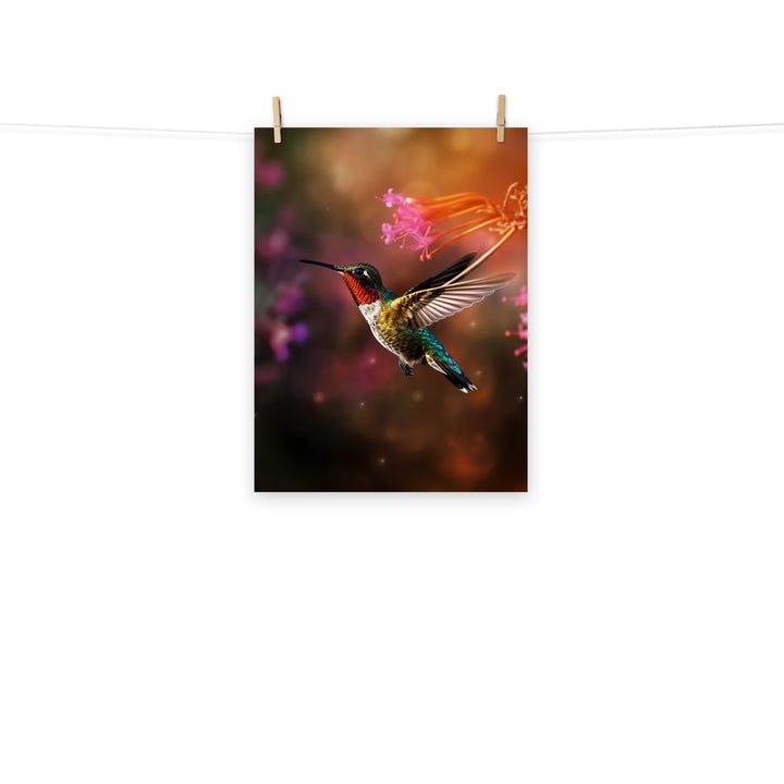 Hummingbird Photo paper poster - PosterfyAI.com