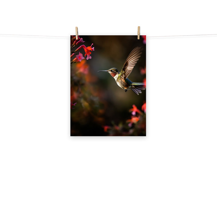 Hummingbird Photo paper poster - PosterfyAI.com