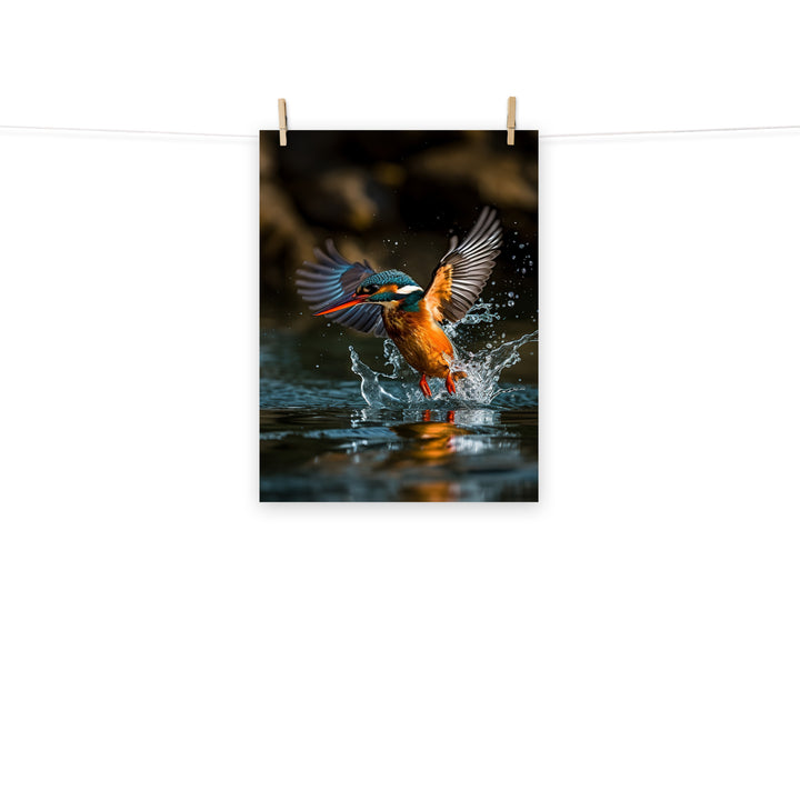 Kingfisher Photo paper poster - PosterfyAI.com