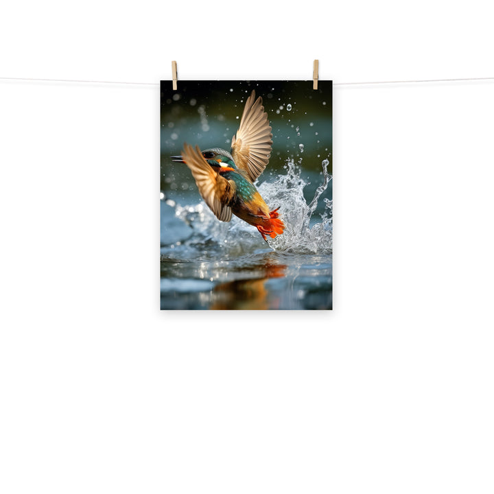 Kingfisher Photo paper poster - PosterfyAI.com